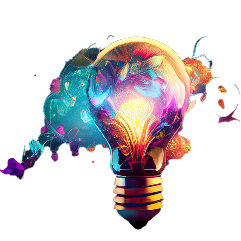 Colorful lightbulb